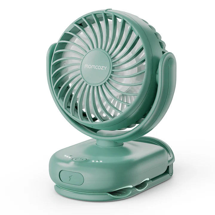 Momcozy Clip-On 4-Speed Portable Stroller Fan – Deep Green