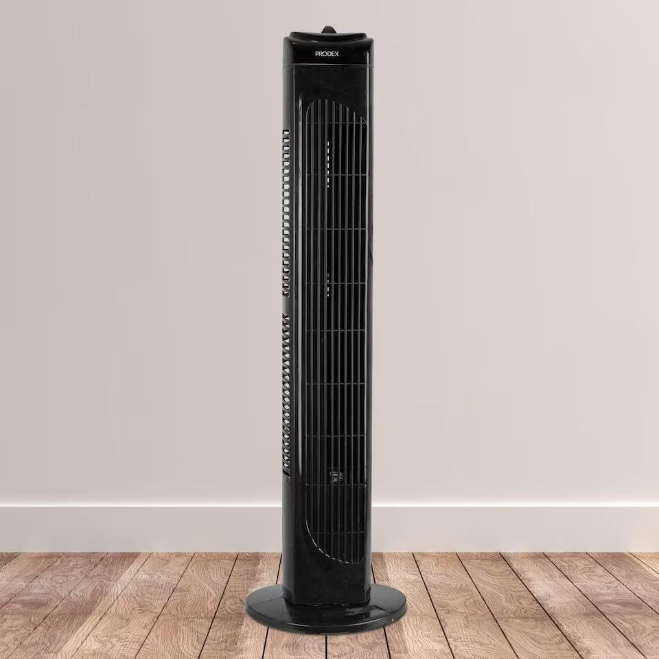 Prodex PX5229B Oscillating Tower Fan 29 Inch 3-Speed Black