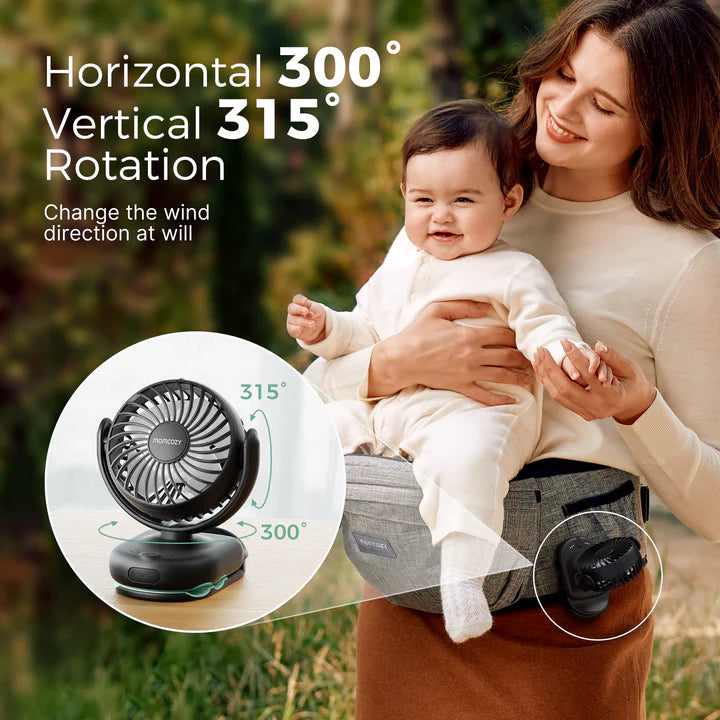 Momcozy Clip-On 4-Speed Portable Stroller Fan
