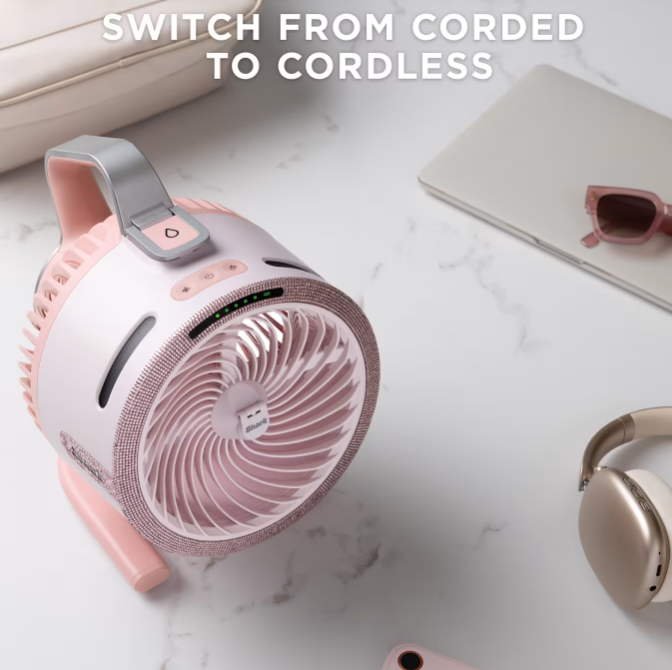 Shark FlexBreeze HydroGo Misting Fan FA050UKPK, Pink Diamond