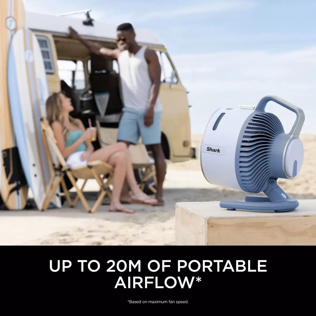 Shark FlexBreeze HydroGo Misting Fan FA050UKPK, Glacier Blue