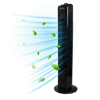 Prodex PX5229B Oscillating Tower Fan 29 Inch 3-Speed Black