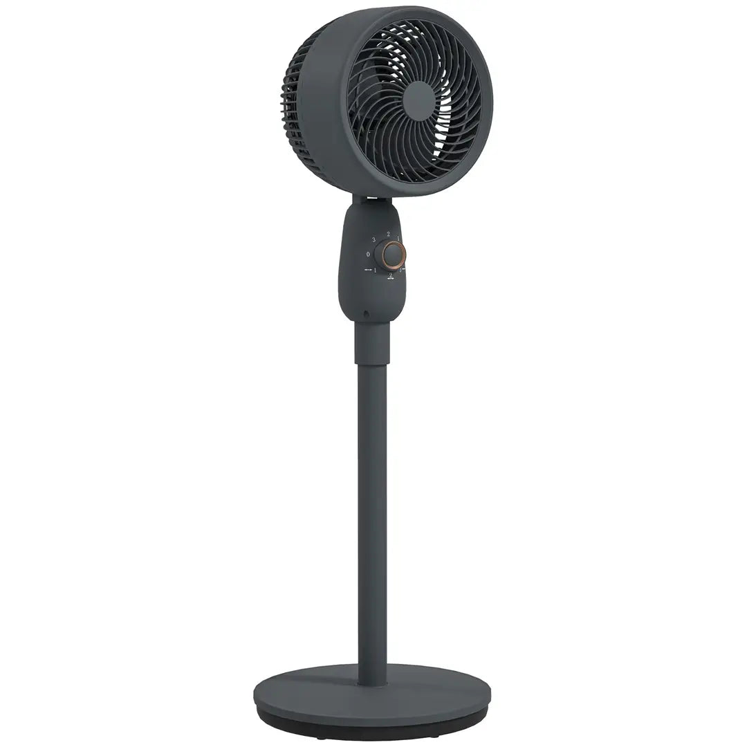 Nordara 12 Inch Standing Floor Fan, Grey
