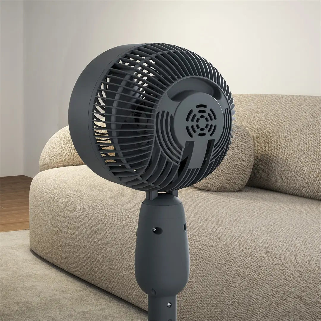 Nordara 12 Inch Standing Floor Fan, Grey