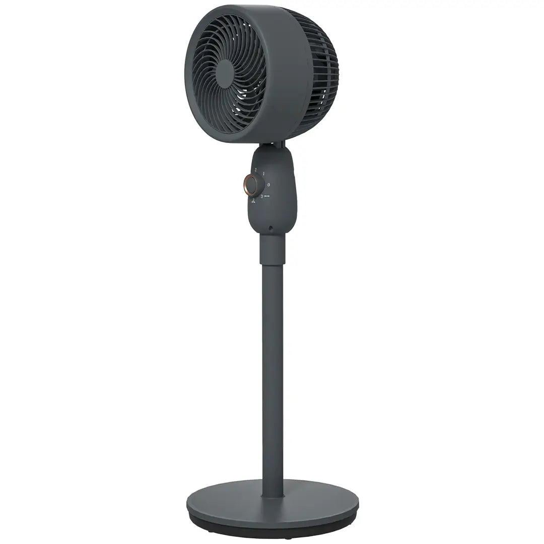 Nordara 12 Inch Standing Floor Fan, Grey